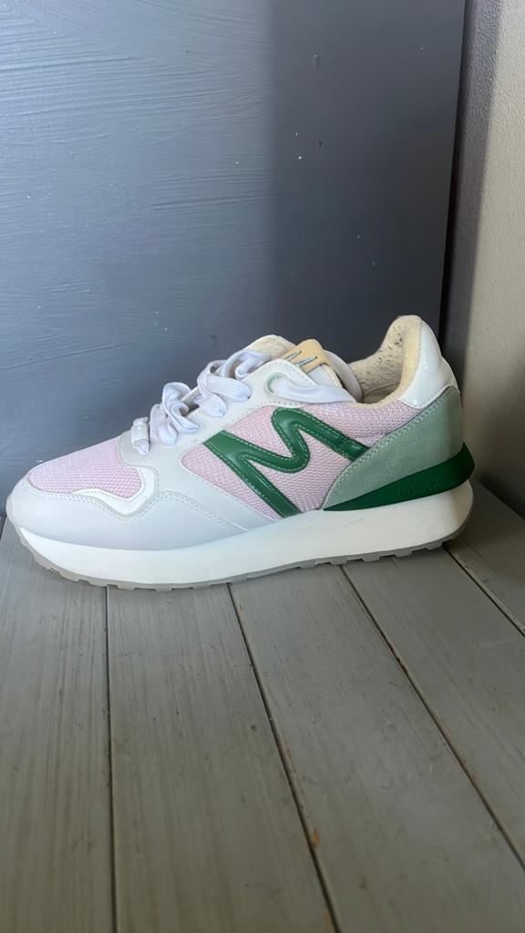Mexx Juju Sneakers - Roze, Groen en Wit maat 41, Ophalen of Verzenden, Zo goed als nieuw, Roze, Sneakers of Gympen