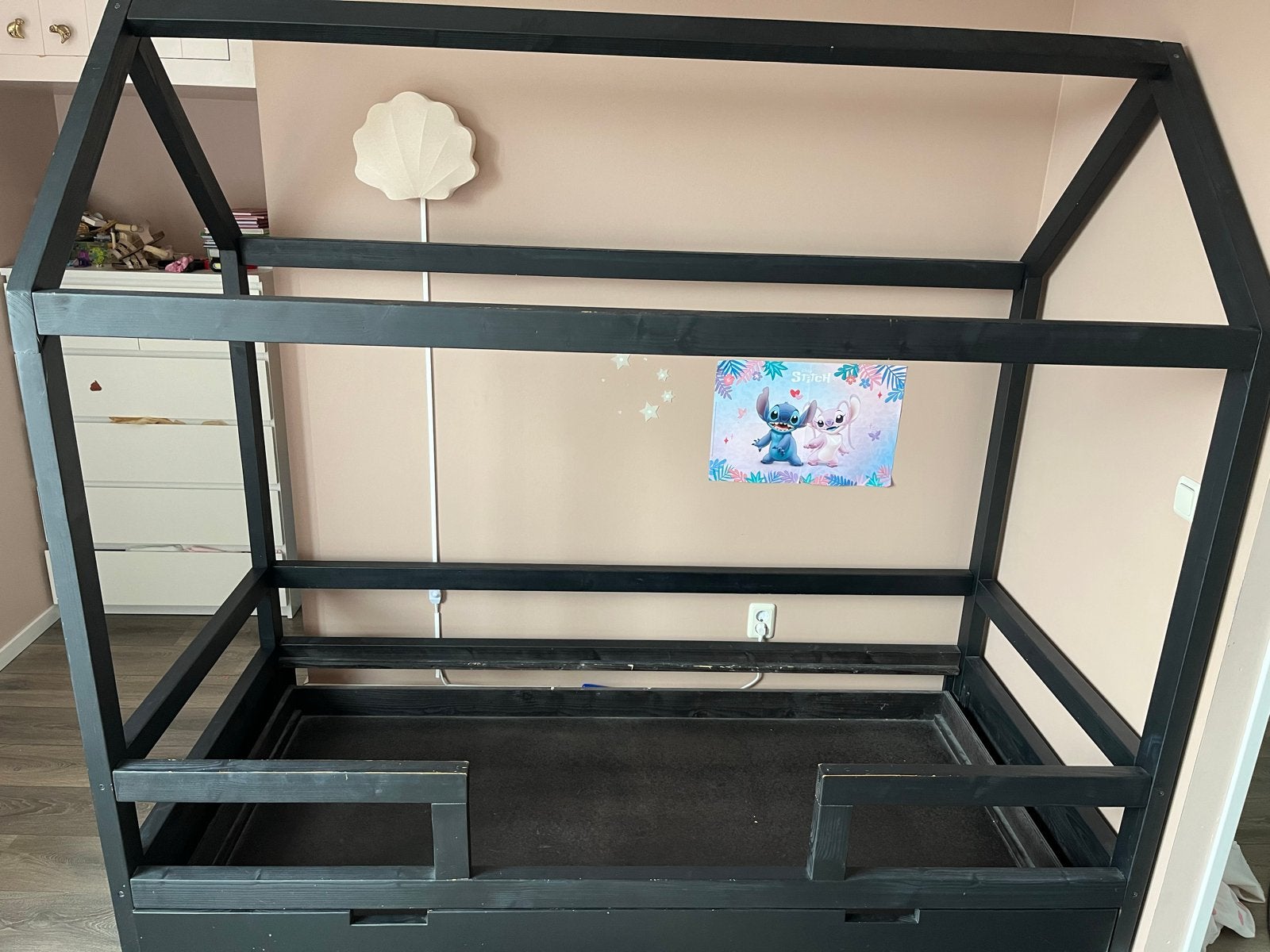 Zwart bedhusje van Little Dreamers, Ophalen, Gebruikt, 90 cm, Eenpersoons