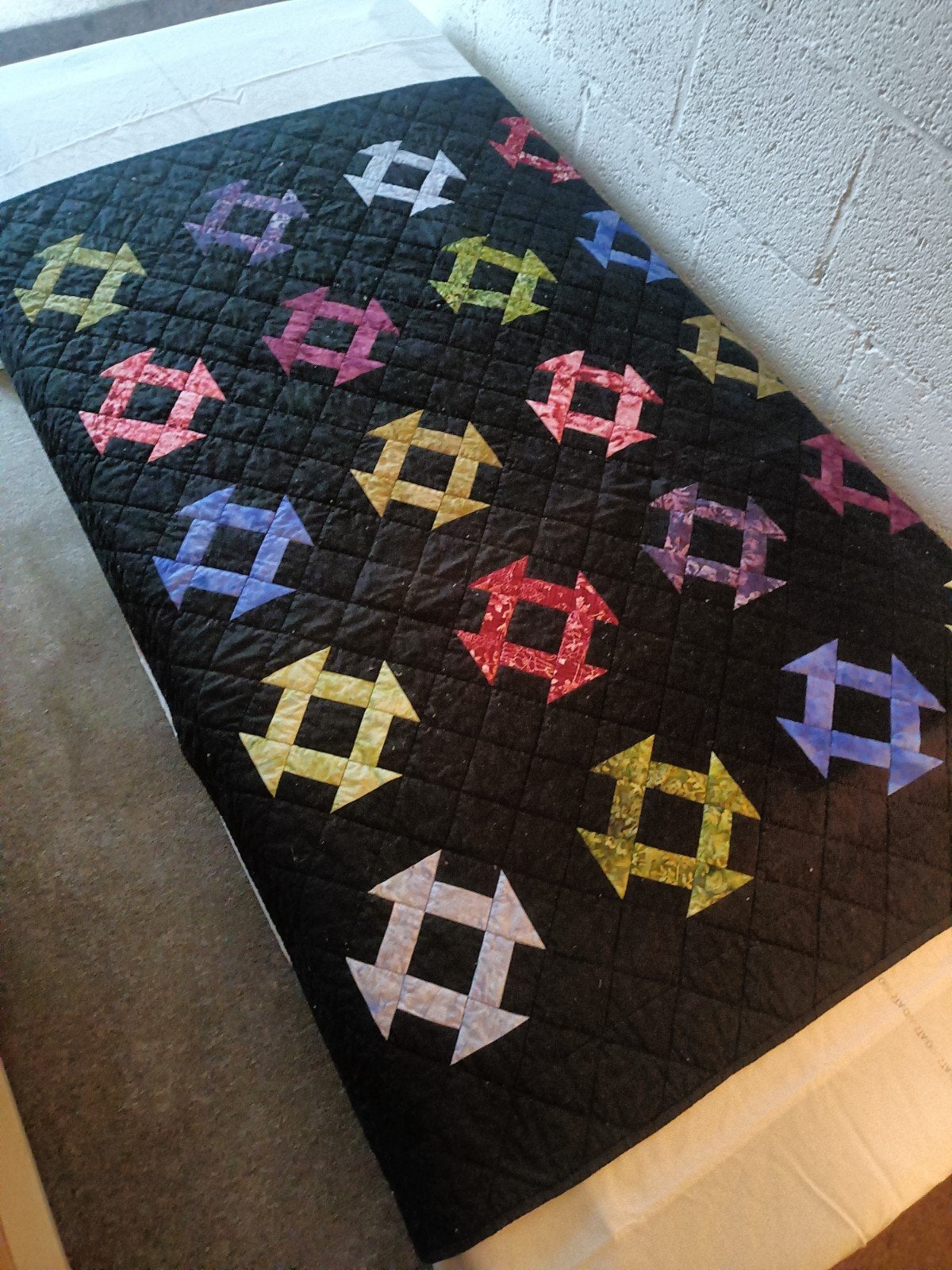 Quilt/sprei. Patchwork, Ophalen of Verzenden, Zo goed als nieuw, Rechthoekig, 200 cm of meer