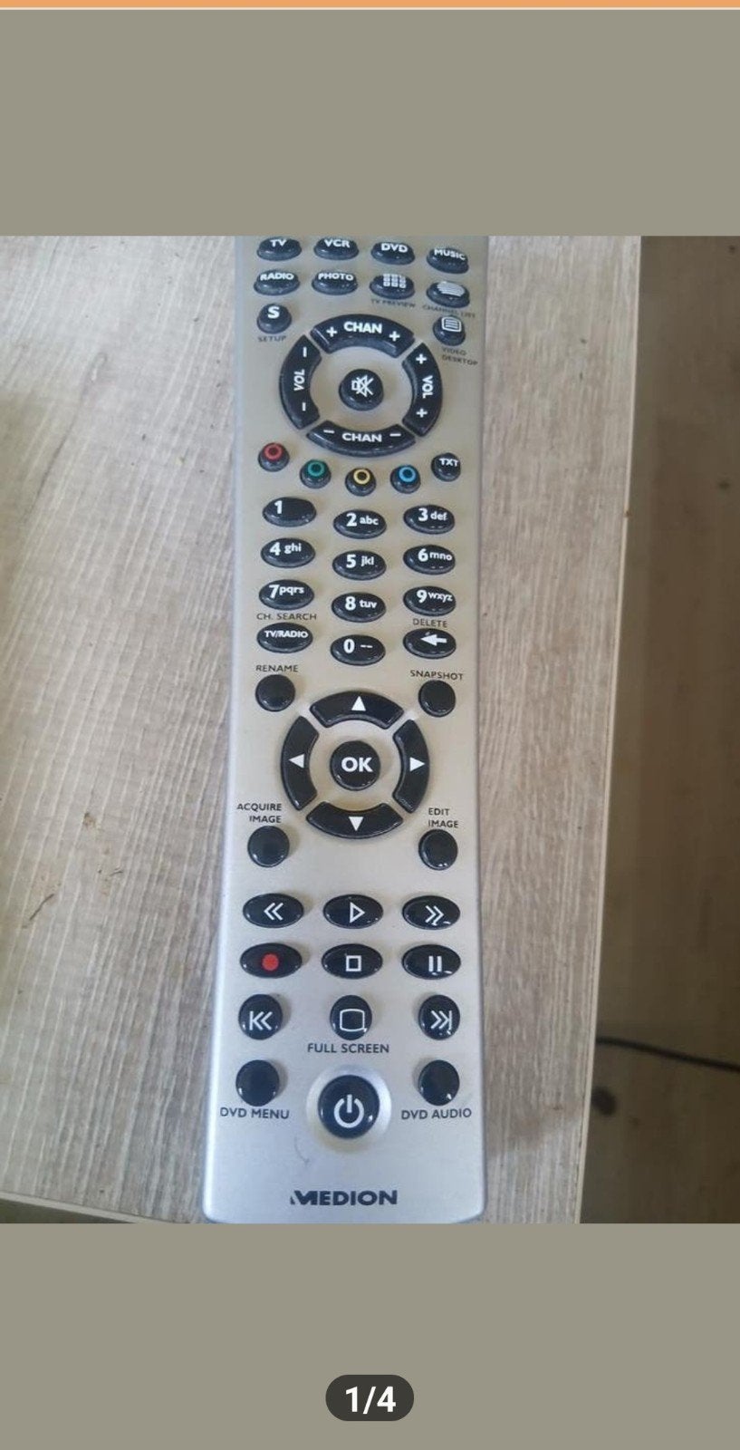 Medion Afstandsbediening voor DVD/TV/VCR/Radio/Media, Ophalen of Verzenden, Gebruikt, Universeel, Tv