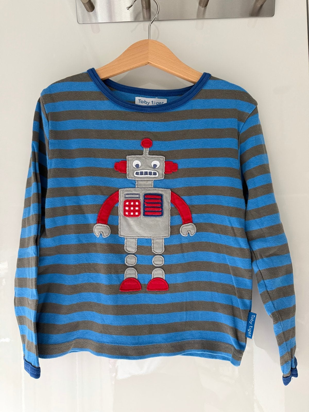Toby Tiger Organic longsleeve size 5/6 jaar (110-116), Ophalen of Verzenden, Gebruikt, Jongen of Meisje, Shirt of Longsleeve
