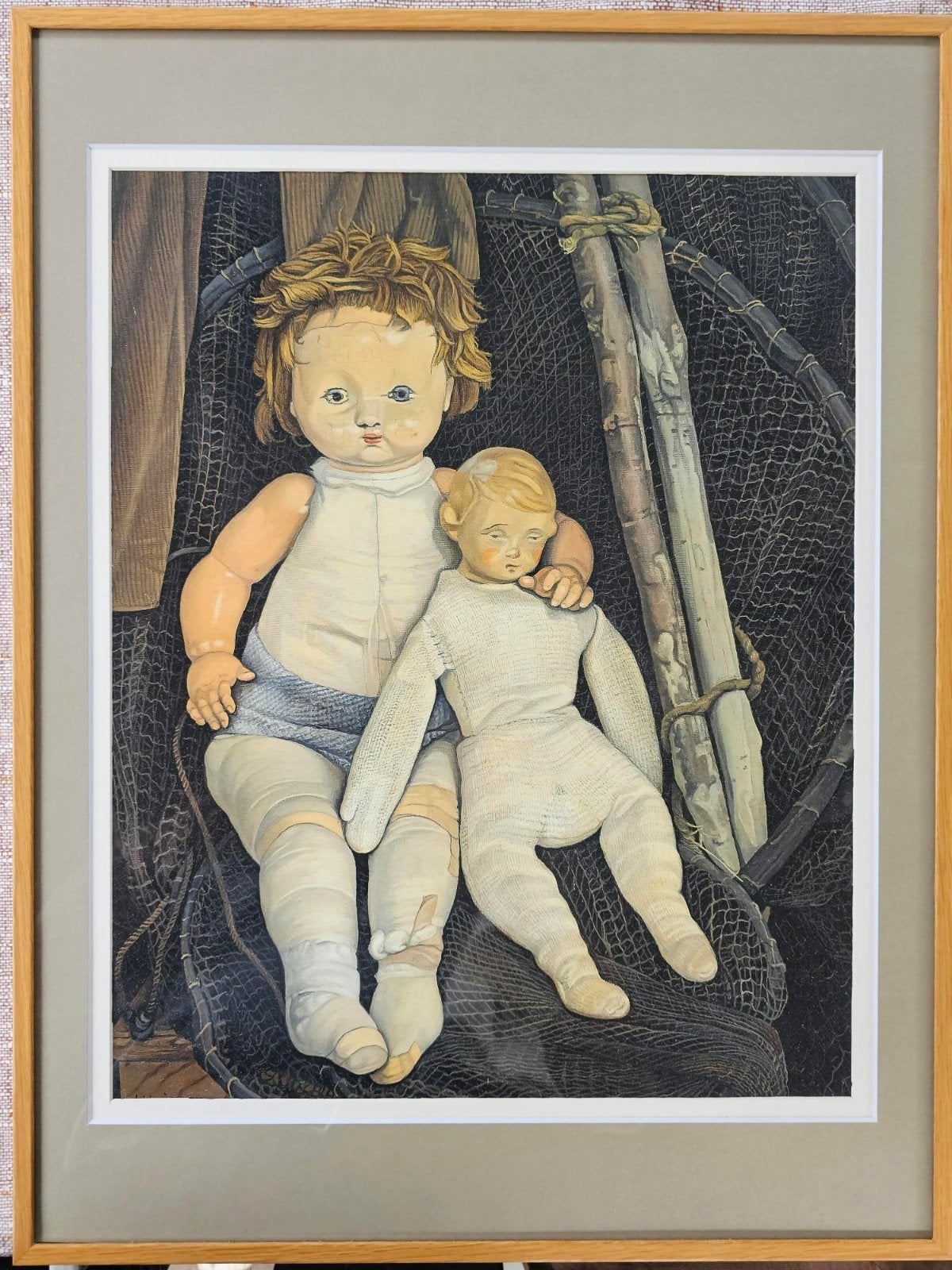Jopie Huisman ingelijste print eiken Lijst 47 cm x 62 cm, Ophalen, Zo goed als nieuw, Minder dan 50 cm, Schilderij