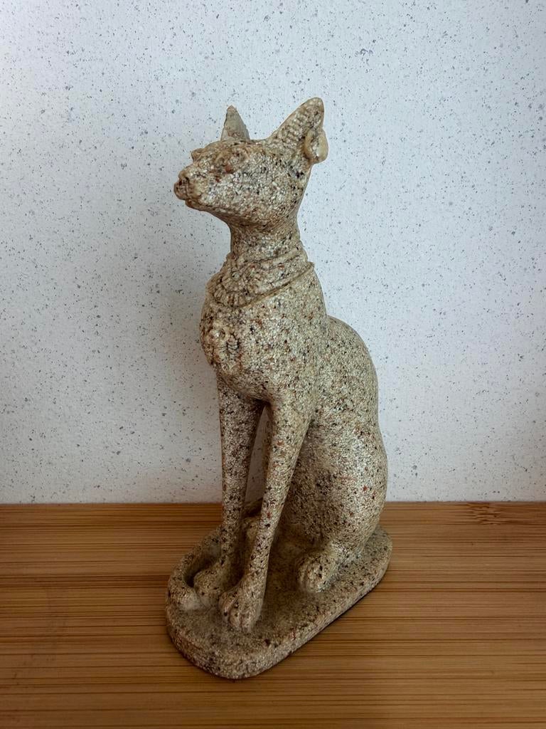 Egyptische Kattenbeeld - Zandkleurig, Verzamelen, Ophalen of Verzenden, Zo goed als nieuw, Dier