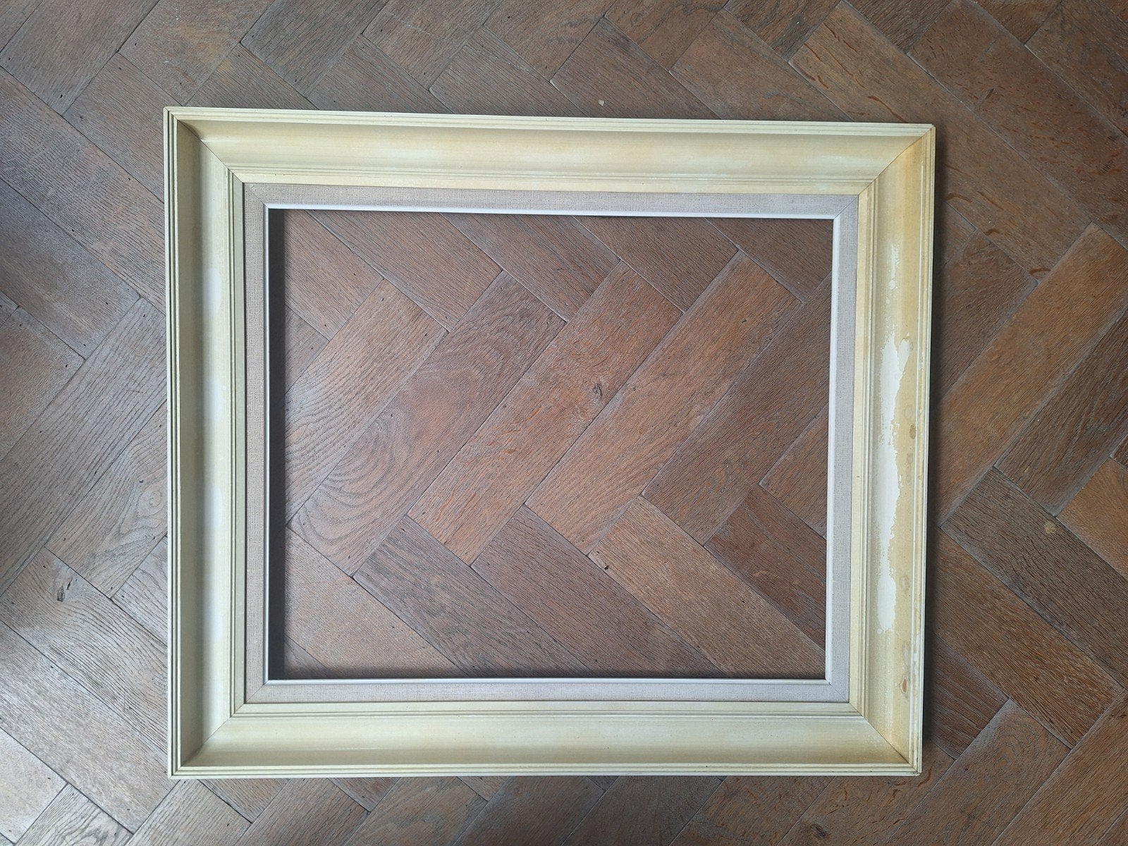 Vintage Houten Schilderijlijst met Inleg - Opknapproject, Huis en Inrichting, Woonaccessoires | Lijsten, Ophalen, Gebruikt, Schilderijlijst