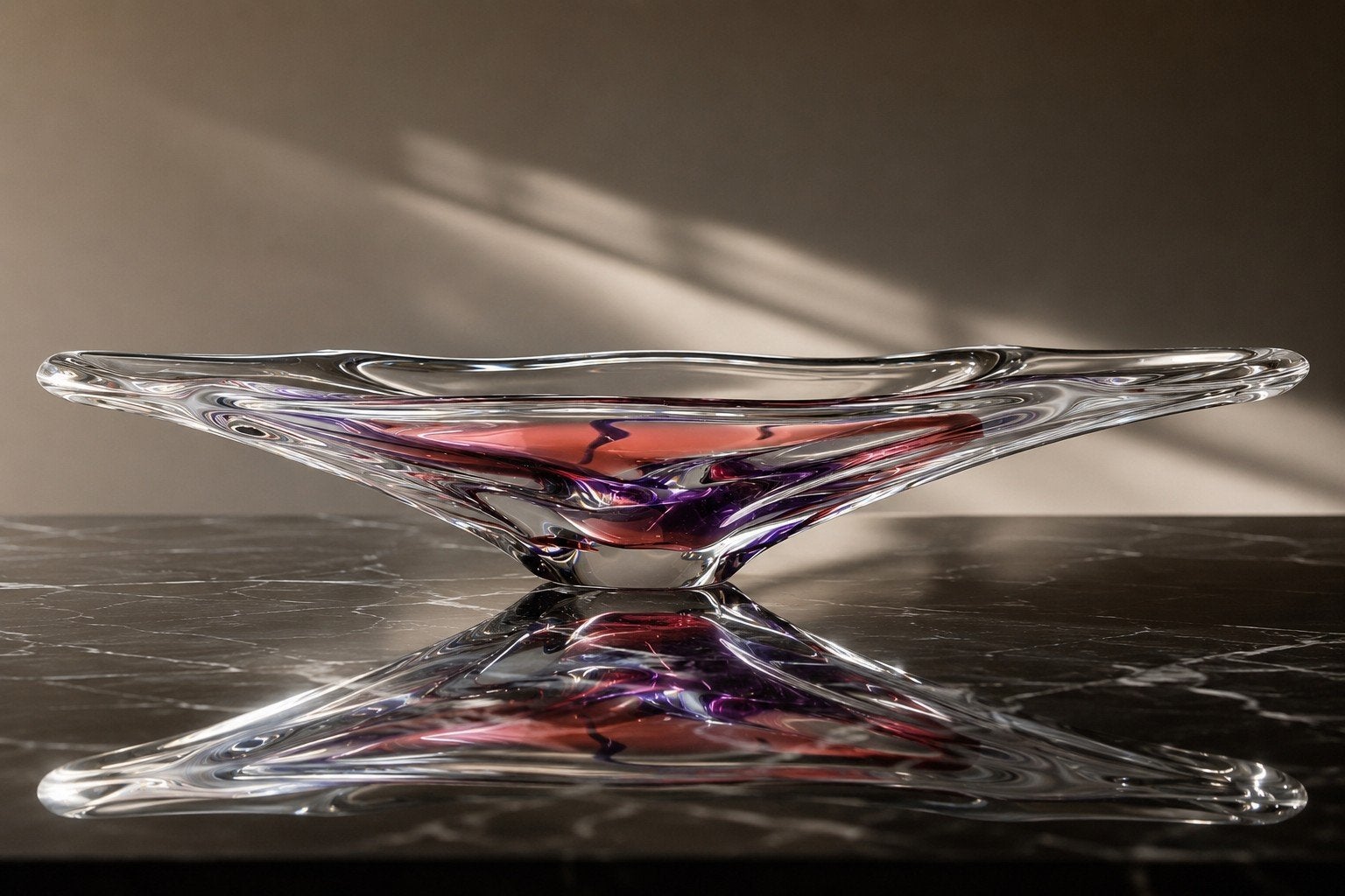 Originele Crystal Maastricht Holland Glazen Schaal 60 cm, Ophalen