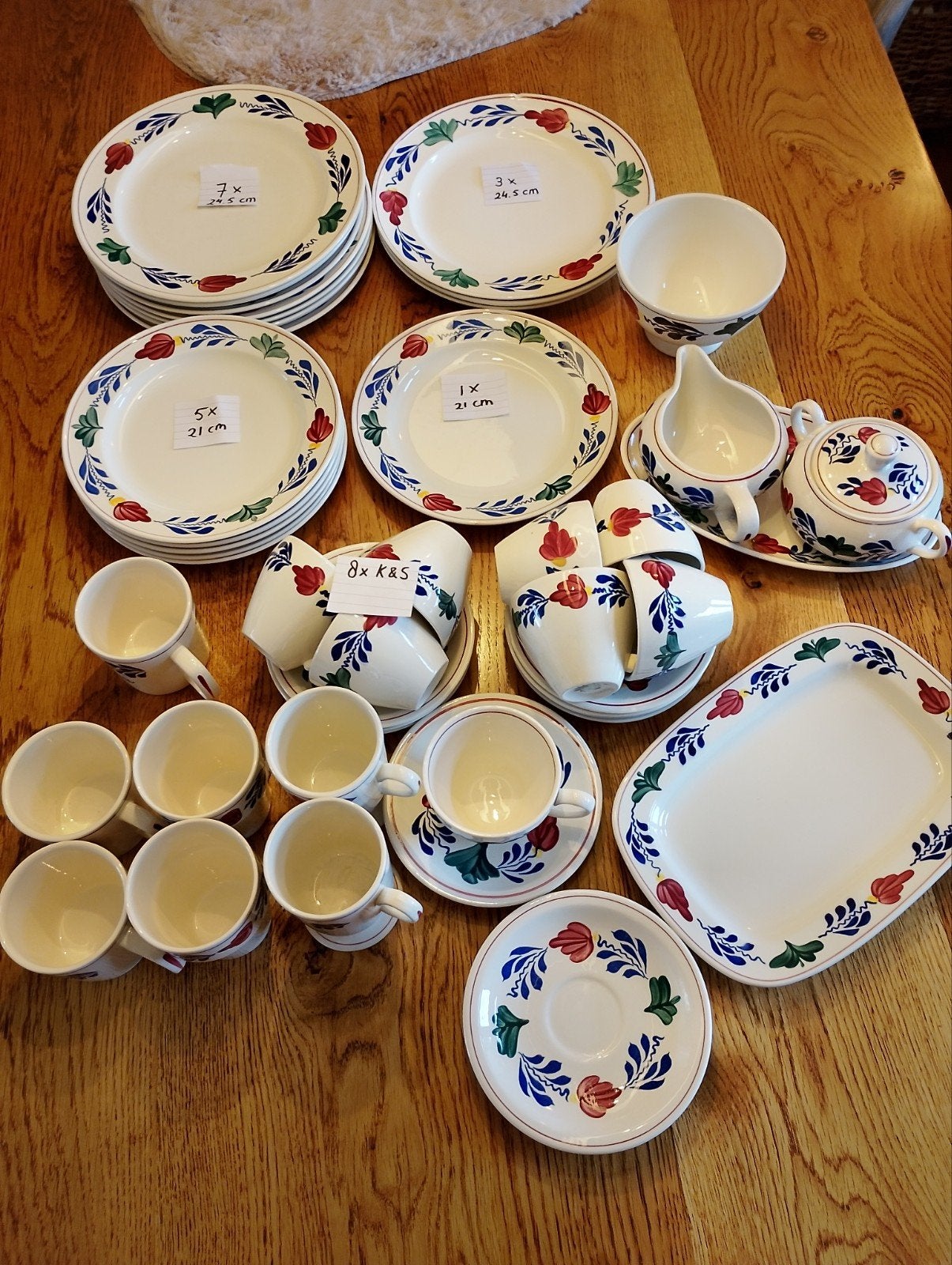 Boerenbont Servies Set, Antiek en Kunst, Ophalen