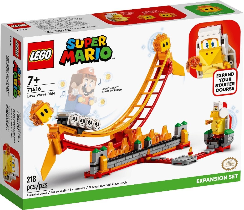 LEGO 71416 Lava Wave Ride (Super Mario, Expansion Set), Overige thema's, Nieuw, Ophalen of Verzenden, Complete set