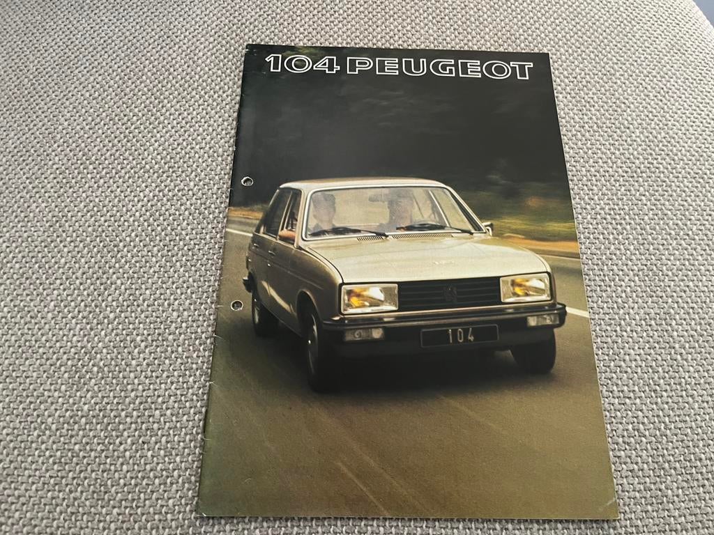 Folder Peugeot 104 1977, Ophalen of Verzenden, Gelezen, Peugeot