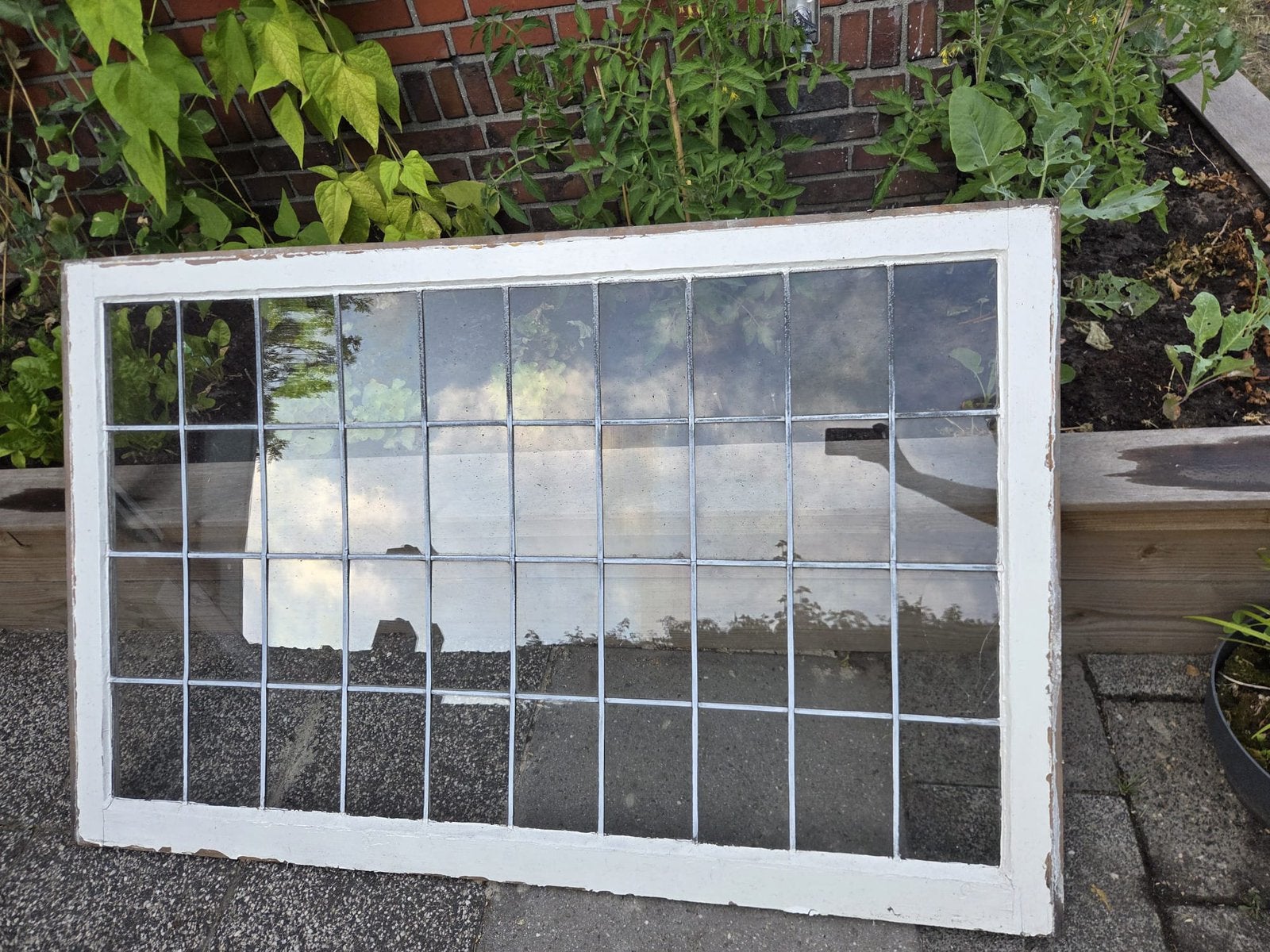 Glas in lood incl kozijn (diverse afmetingen), Doe-het-zelf en Verbouw, Kozijnen en Schuifpuien, Gebruikt, Raamkozijn, Inclusief glas