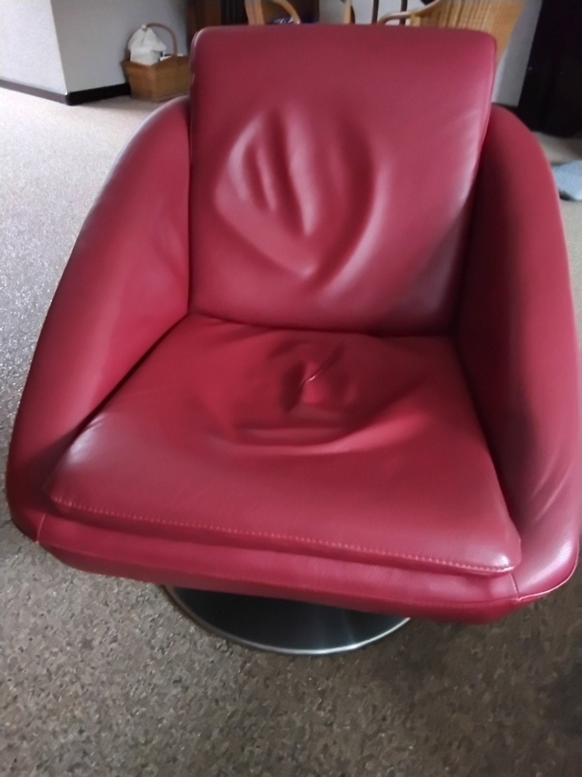 Draaifauteuil, Huis en Inrichting, Fauteuils, Ophalen, Gebruikt, Minder dan 75 cm, Leer