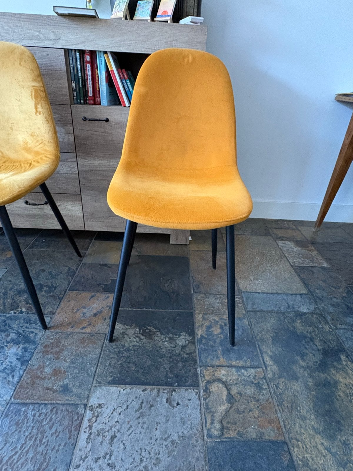 Mooie gele kuipstoel/eetkamerstoel, Huis en Inrichting, Ophalen, Overige kleuren, Zo goed als nieuw, Eén