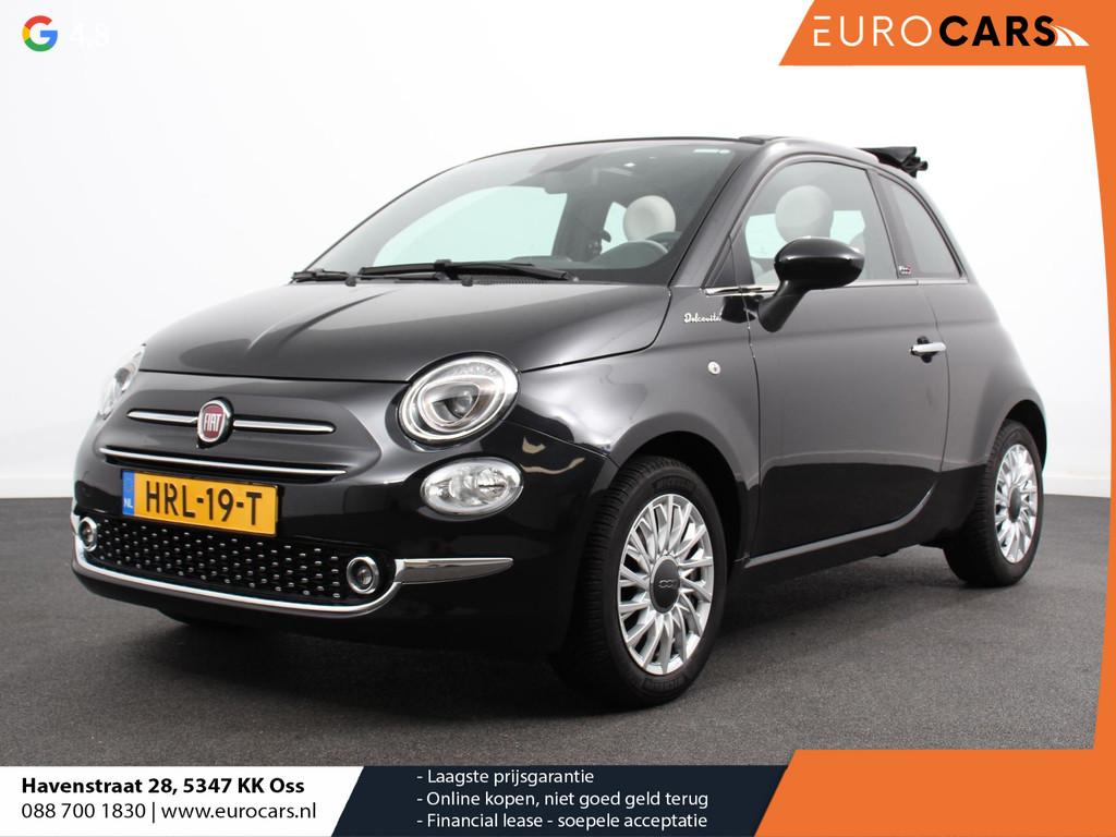 Fiat 500C 1.0 Hybrid Dolcevita Leder Navigatie Apple Carplay, Stof, Gebruikt, Euro 6, Cabriolet