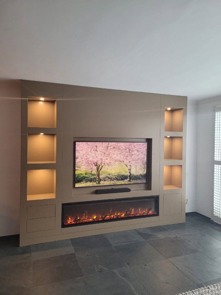 Foto 7 van Cinewall / tv wandmeubel met sfeerhaard op maat