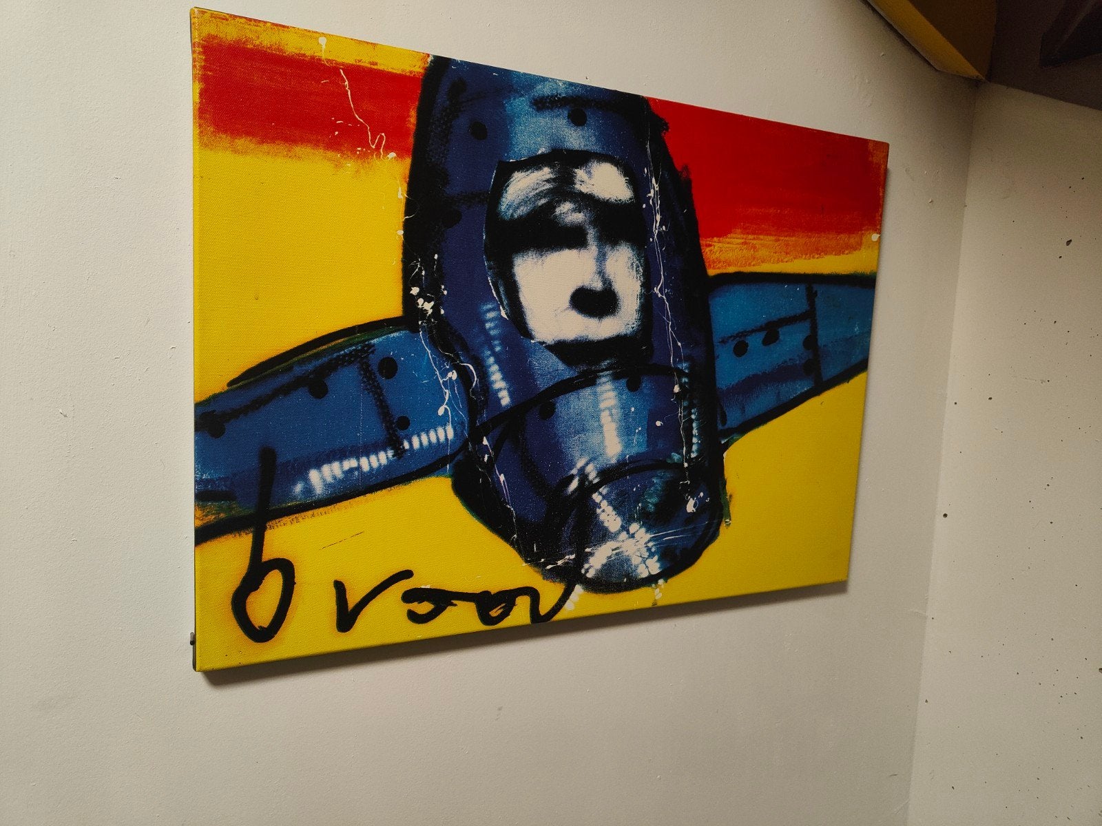 Herman Brood - Touche Down - Canvas Print (2005), Gedateerd, Doek, Expressionistisch, Ophalen of Verzenden