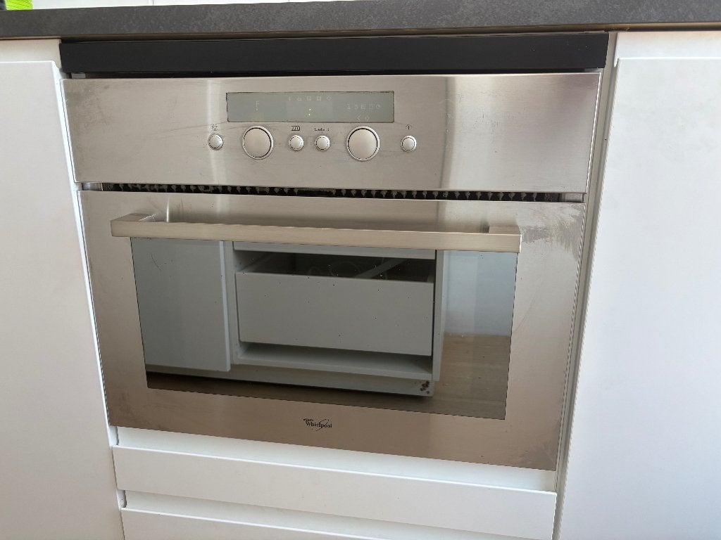 2e hands goed werkende Whirlpool inbouw combimagnetron, Ophalen, 45 tot 50 cm, Whirlpool, Gebruikt