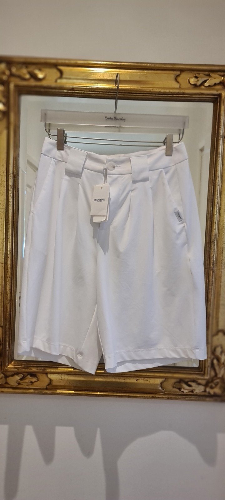 nieuwe short travelstof Penn&Ink N.Y. wit witte korte broek, Wit, Nieuw, Ophalen of Verzenden, Maat 36 (S)