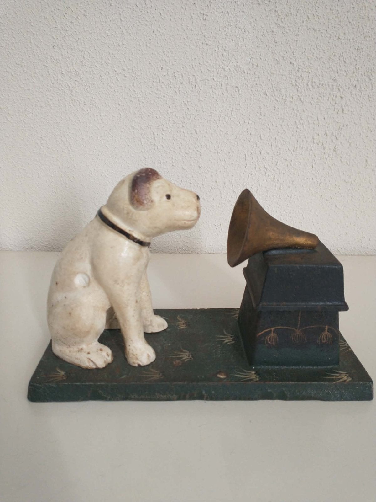 Vintage gietijzeren grammofoon hondje - His Master's Voice, Ophalen of Verzenden