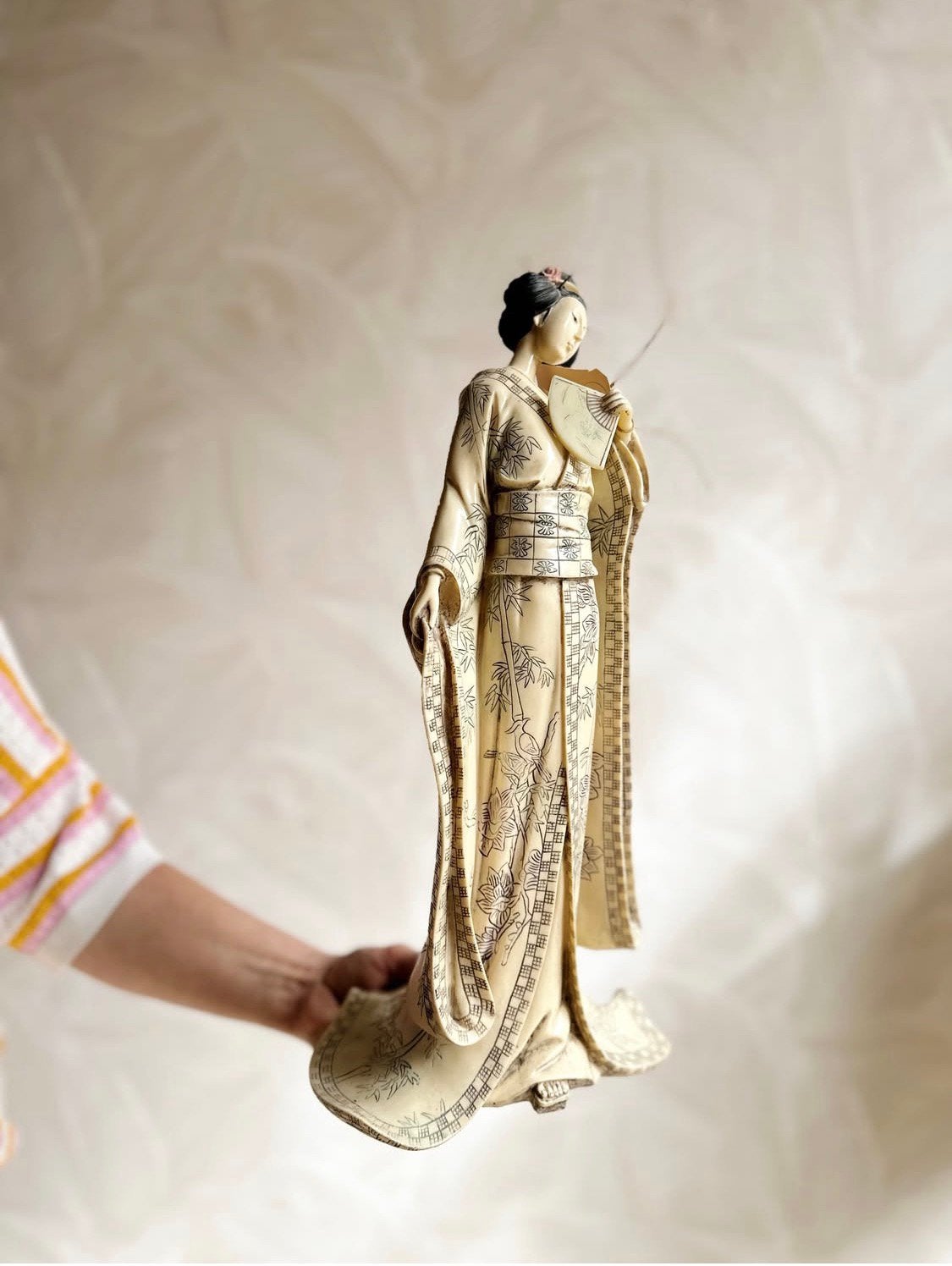 Geisha beeld van een soort kunststof, Ophalen of Verzenden