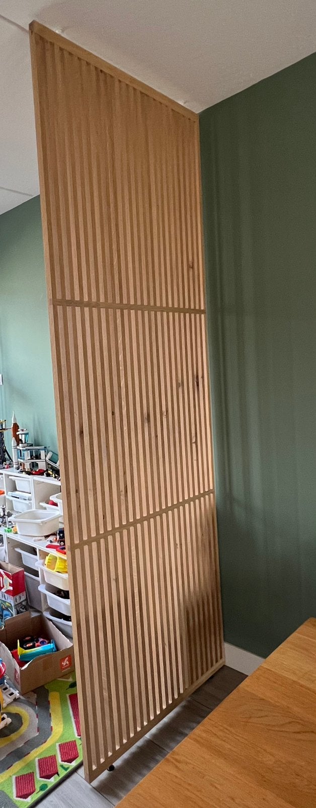 Houten roomdivider lattenwand 265cm, Ophalen, Zo goed als nieuw