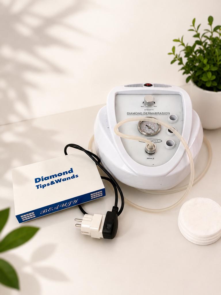 Diamond Dermabrasie Machine met Tips & Wands Set, Ophalen of Verzenden, Gebruikt, Gehele gezicht, Verzorging