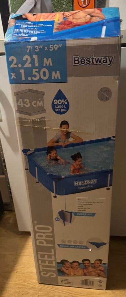 garden swimming pool, Ophalen, Minder dan 80 cm, Opzetzwembad, Rechthoekig