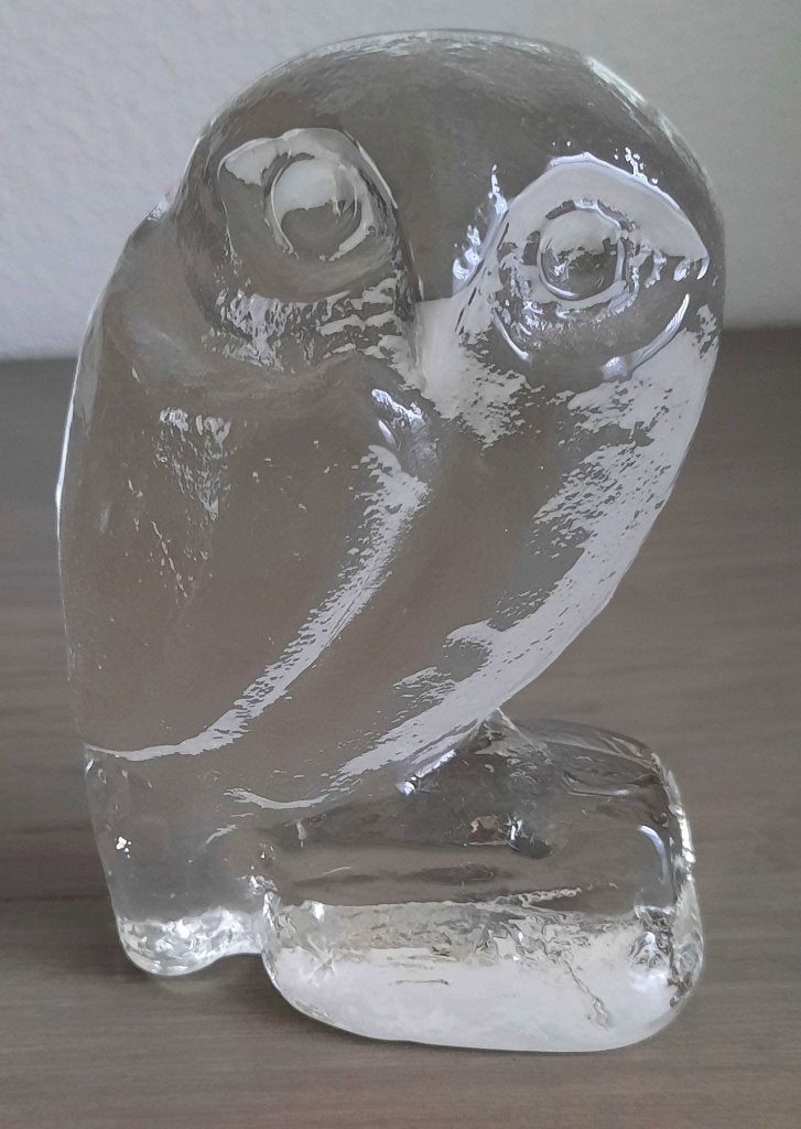 presse-papier uil, Glas, Minder dan 20 cm, Ophalen of Verzenden, Beeld