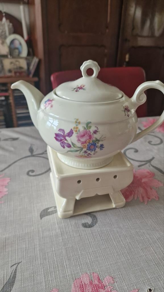 Vintage theepot Mosa, +societe ceramiek theelicht jaren dert, Ophalen of Verzenden