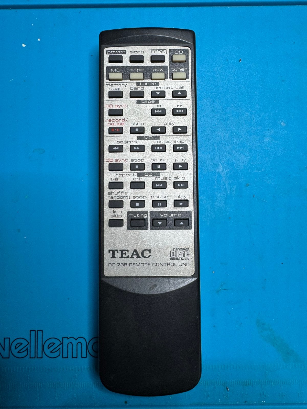 Teac RC-738 Afstandsbediening, Ophalen of Verzenden, Gebruikt, Origineel, Receiver of Versterker