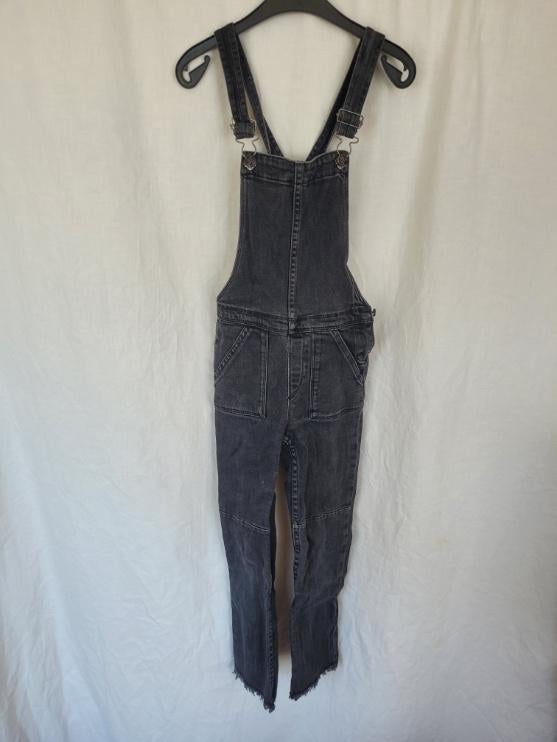 Stoere zwarte spijker tuinbroek mt 128 merk Scotch&Soda, Kinderen en Baby's, Kinderkleding | Maat 128, Broek, Meisje, ., Ophalen of Verzenden