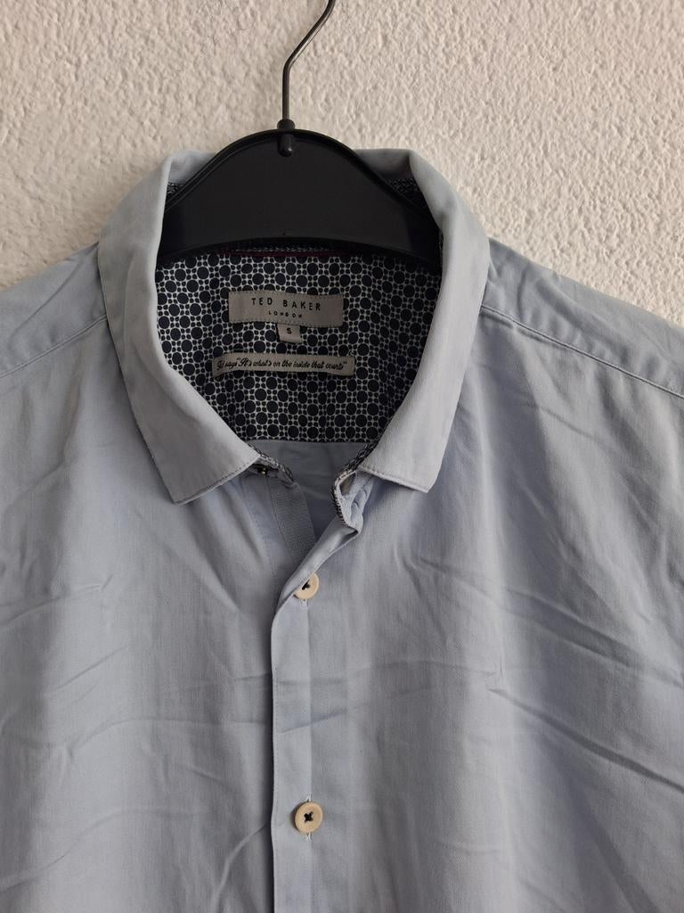 Ted Baker overhemd lichtblauw maat L, Kleding | Heren, Overhemden, Zo goed als nieuw, Halswijdte 41/42 (L), Blauw, Ophalen of Verzenden
