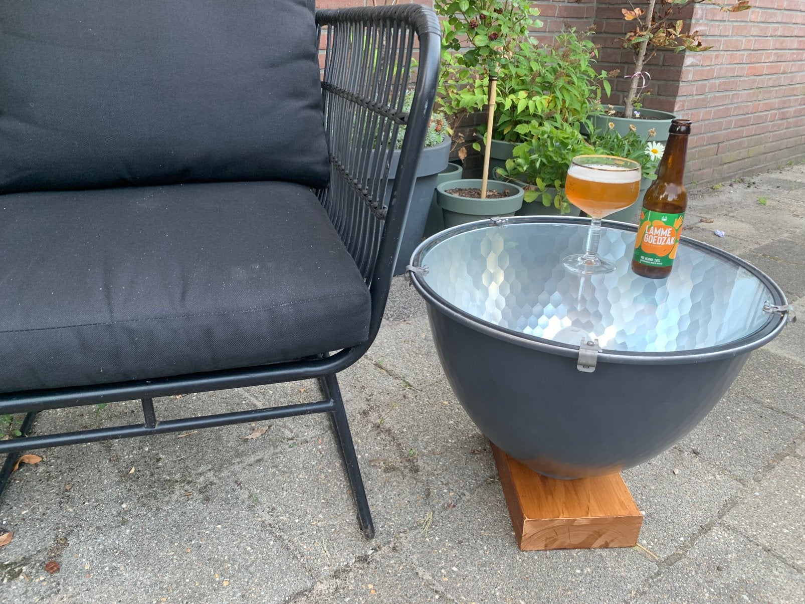Bijzettafel lampenkap, Ophalen, Zo goed als nieuw, Overige materialen