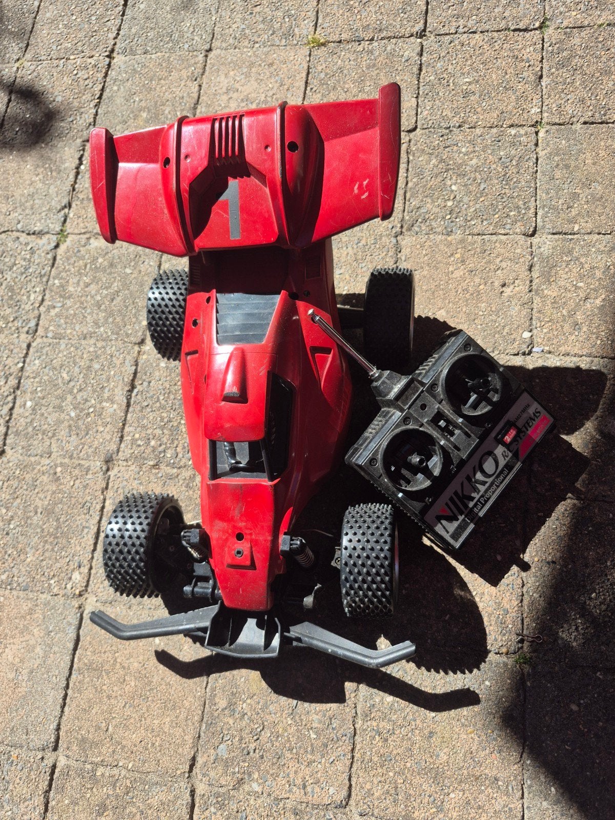 Nikko Flashback RDC-12500 1:12 – Vintage RC Buggy – 27 MHz, Elektro, Gebruikt, Auto offroad, Ophalen of Verzenden