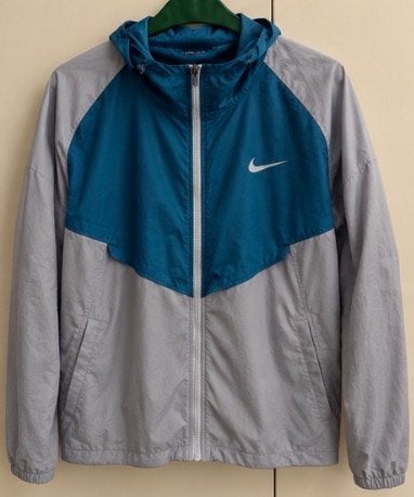 Nike Windrunner Jacket - Grijs/Blauw, Ophalen of Verzenden, Zo goed als nieuw, Maat 48/50 (M), Grijs