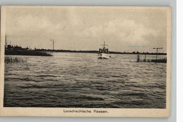 Loosdrechtse Plassen met boot st 1932 uitg H.Reijnhoudt, Verzenden, 1920 tot 1940, Gelopen, Noord-Holland