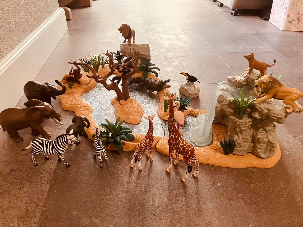Schleich waterplaats dieren, Verzamelen, Ophalen of Verzenden, Zo goed als nieuw, Beeldje of Figuurtje