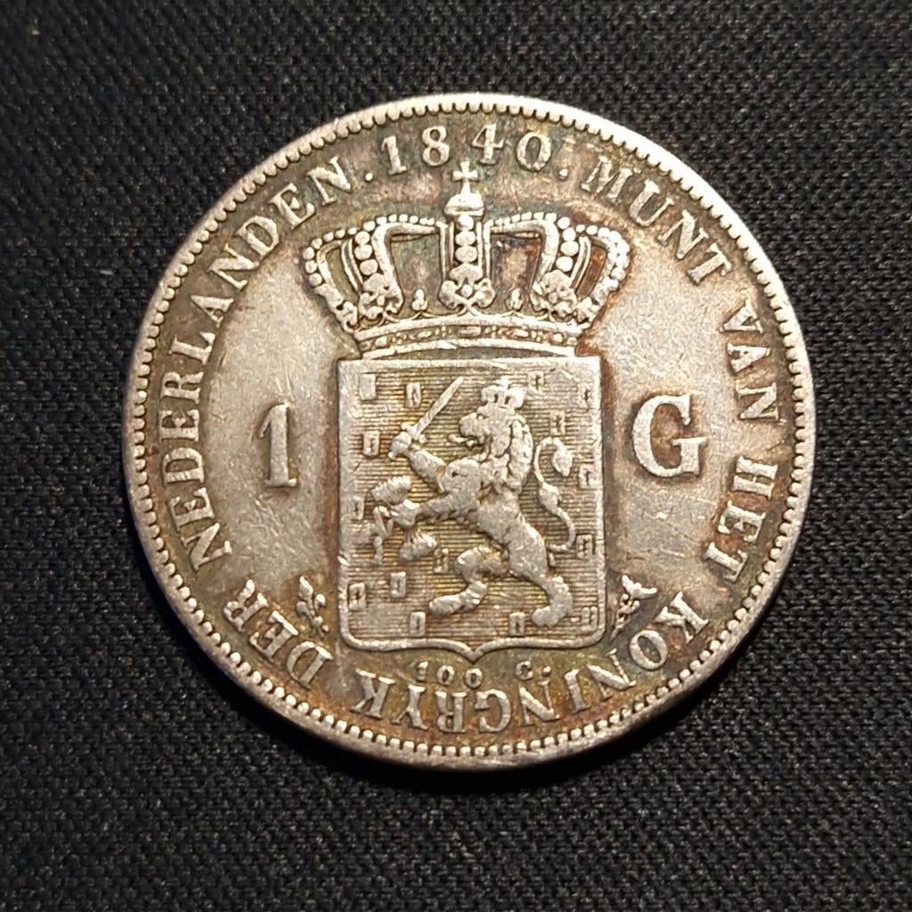 1 gulden 1840, 1 gulden, Verzenden, Zilver, Koning Willem I