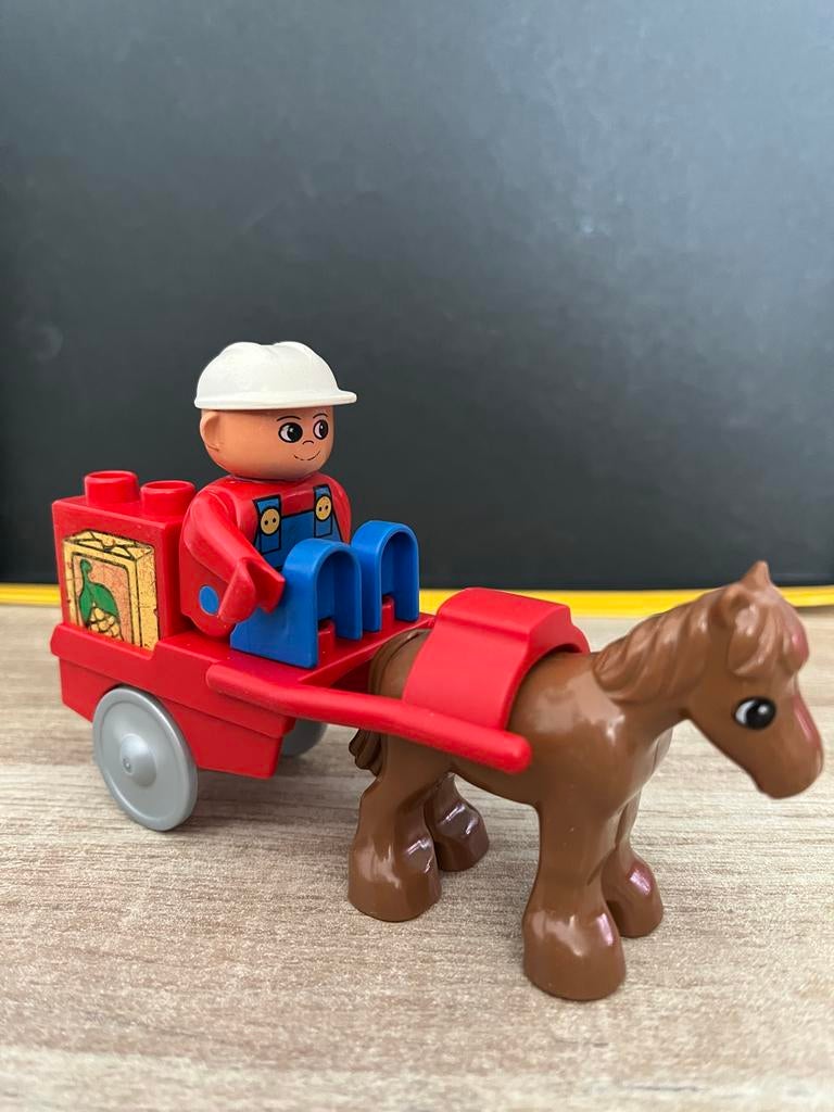 Set met boer, paard en wagen en een mais blok, Ophalen of Verzenden, Zo goed als nieuw