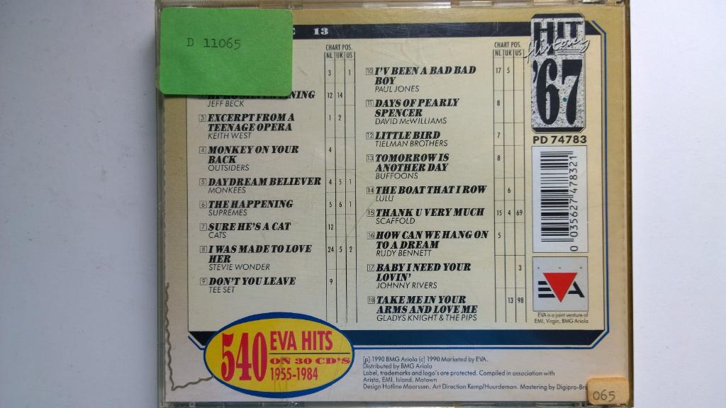Hit History '67, Ophalen of Verzenden, Zo goed als nieuw, Pop
