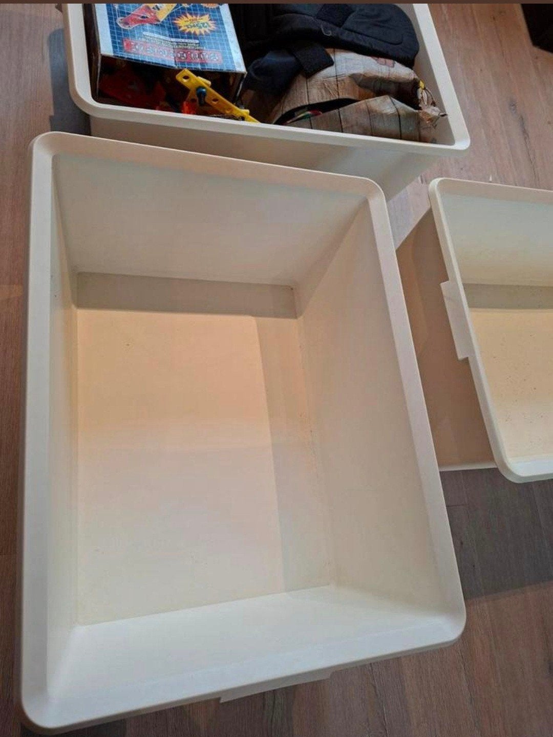 3 grote opbergboxen, Ophalen, Minder dan 35 cm