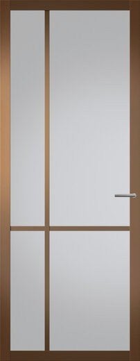 Svedex Bronzen opdekdeur met rookglas (231,5x93), Ophalen, 80 tot 100 cm, 215 cm of meer, Binnendeur