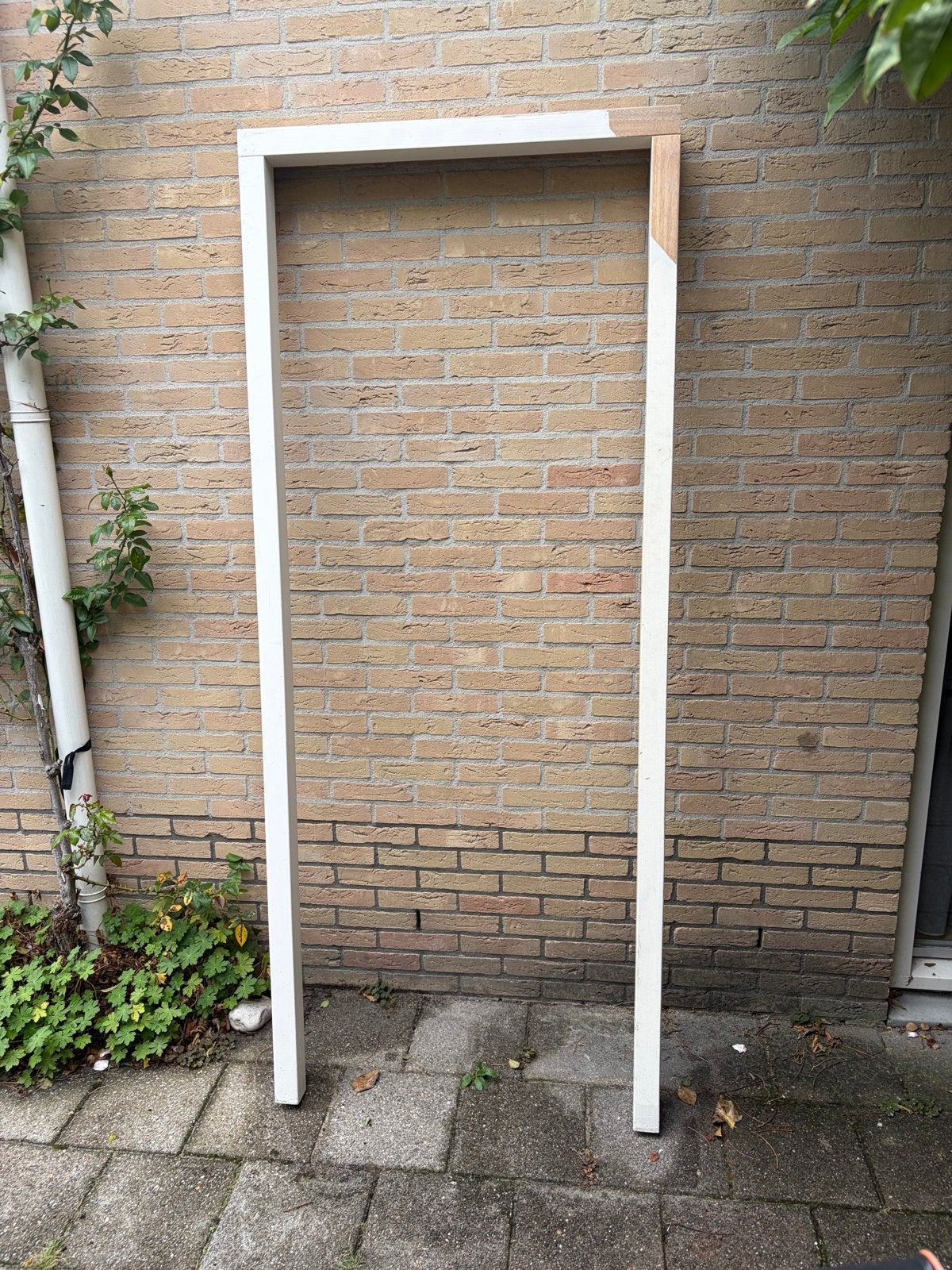 Hardhouten deurkozijn deurmaat 83x211,5 - Gebruikt, Ophalen, Gebruikt, 80 tot 100 cm, Buitendeur