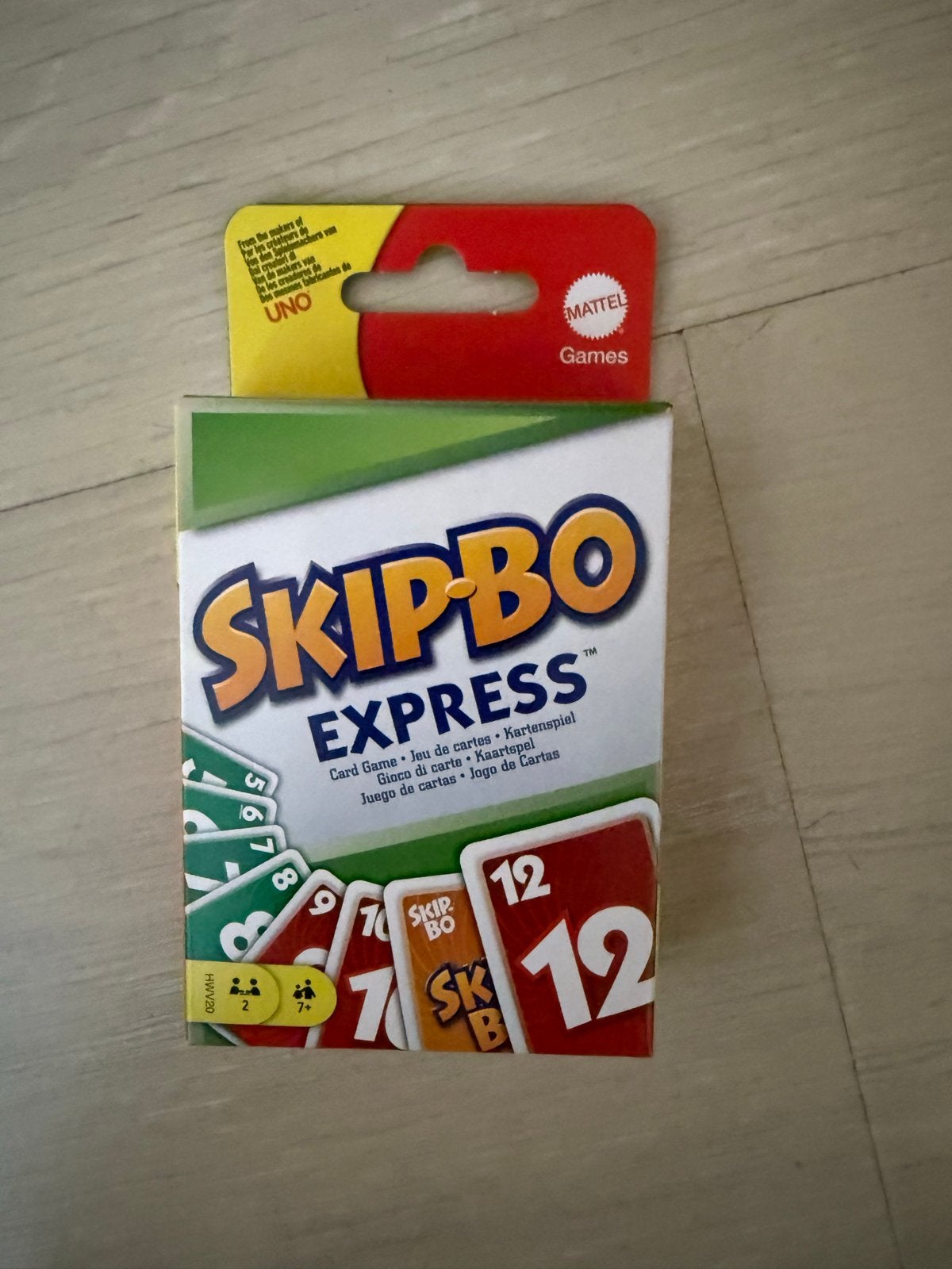 Skip-Bo Express Kaartspel van Mattel Games, Hobby en Vrije tijd, Een of twee spelers, Ophalen of Verzenden, Zo goed als nieuw