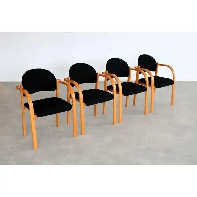 11 ikea vergaderstoelen, Ophalen, Zwart, Zo goed als nieuw, Vintage (jaren 90)