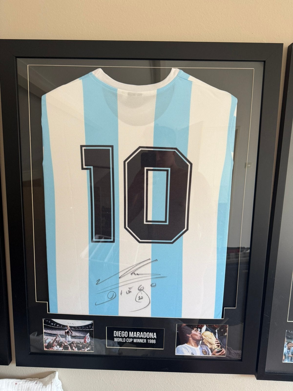Officieel gesigneerd Maradona Argentinië-shirt met COA, Ophalen, Zo goed als nieuw, Shirt