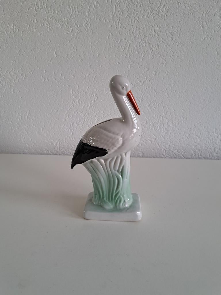 Vintage Ooievaar spaarpot jaren 60/70, Ophalen of Verzenden