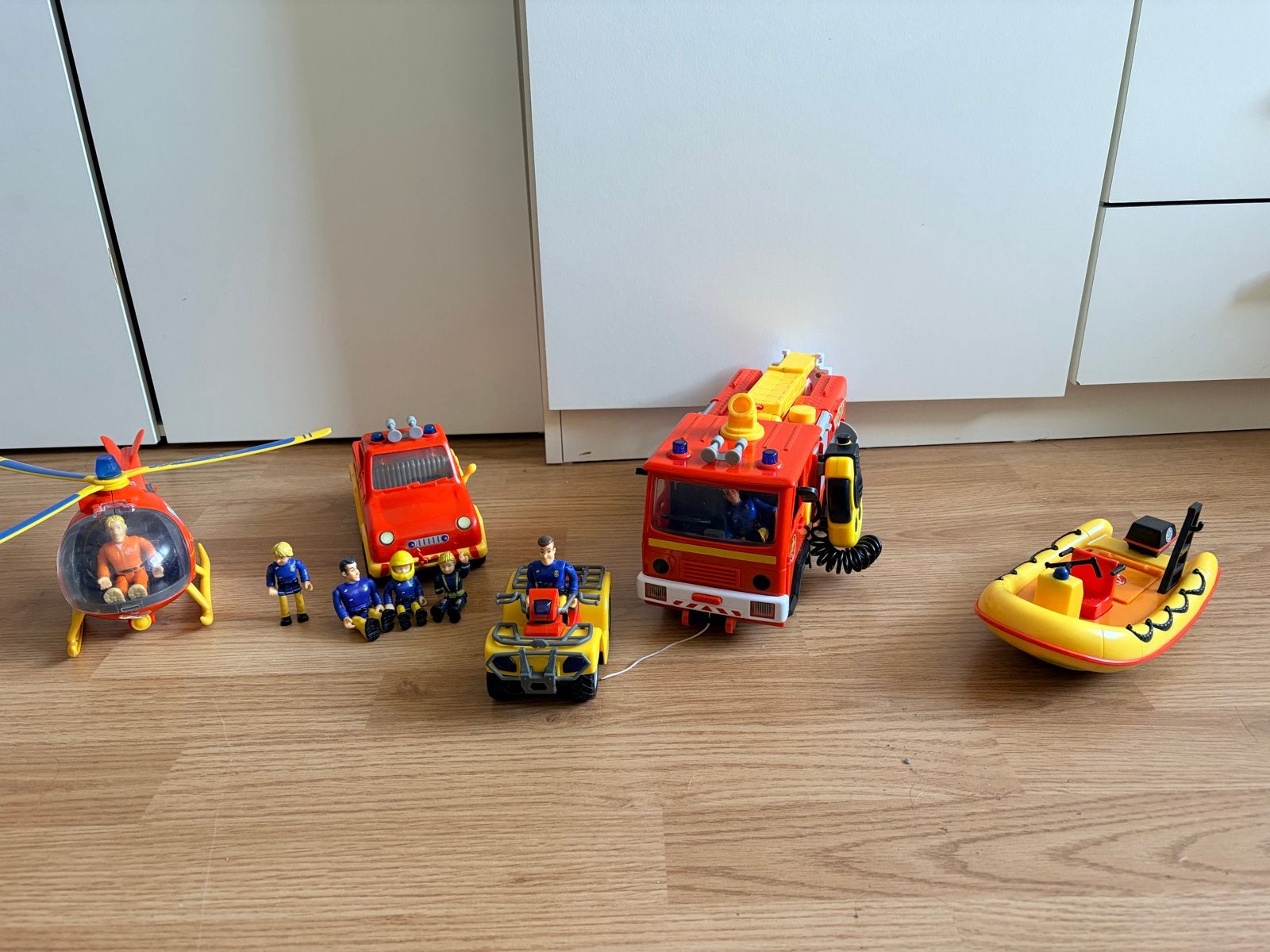 Brandweerman Sam speelset met voertuigen en figuren, Ophalen of Verzenden, Gebruikt, Jongen of Meisje