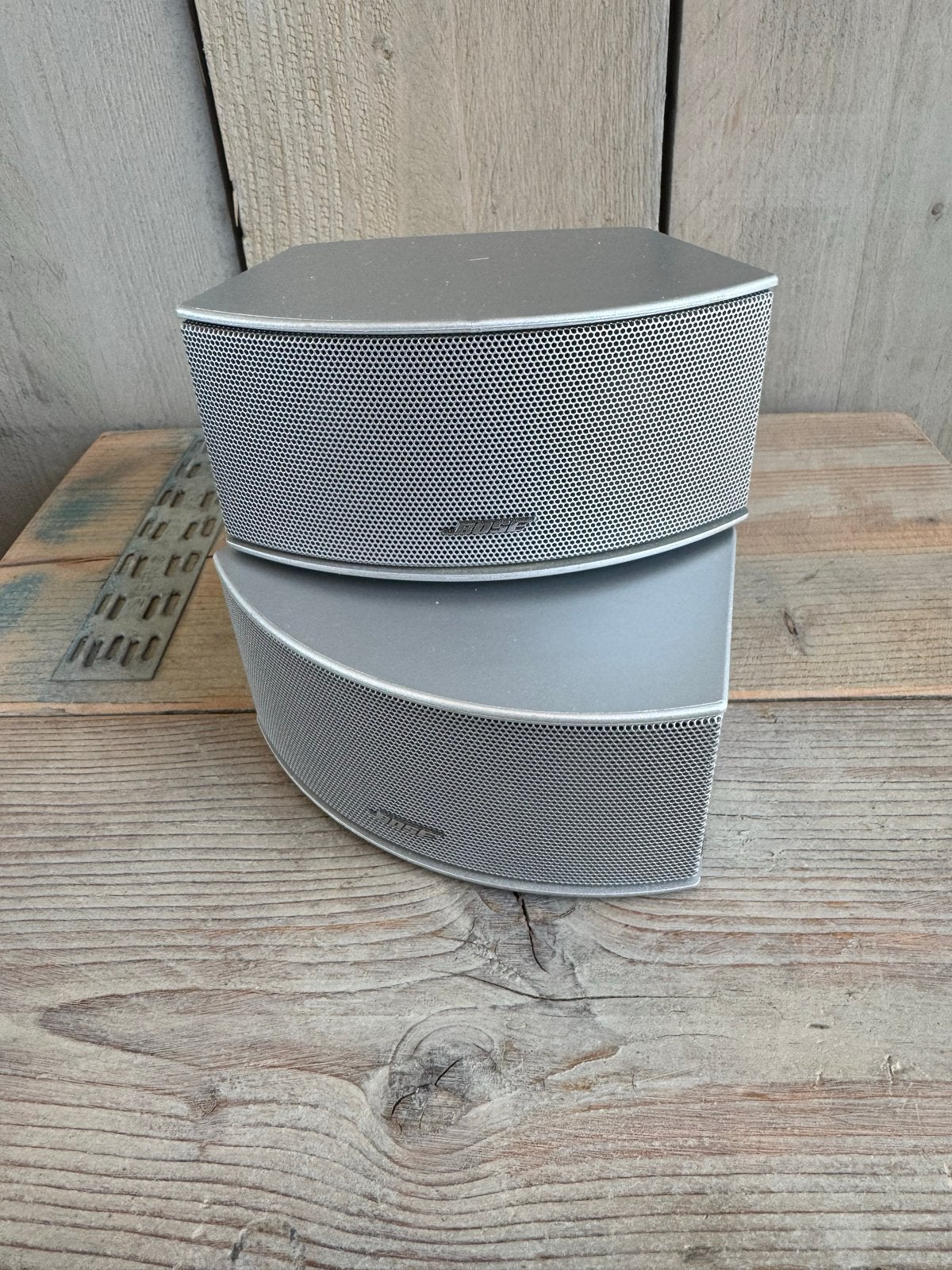 Bose 321 satelliet speakers zilver, Ophalen of Verzenden, Gebruikt, Bose