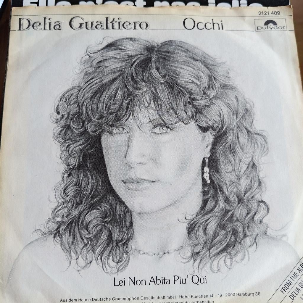 Delia Gualtiero - Occhi / Lei Non Abita Piu' Qui (Single), Ophalen of Verzenden, Gebruikt