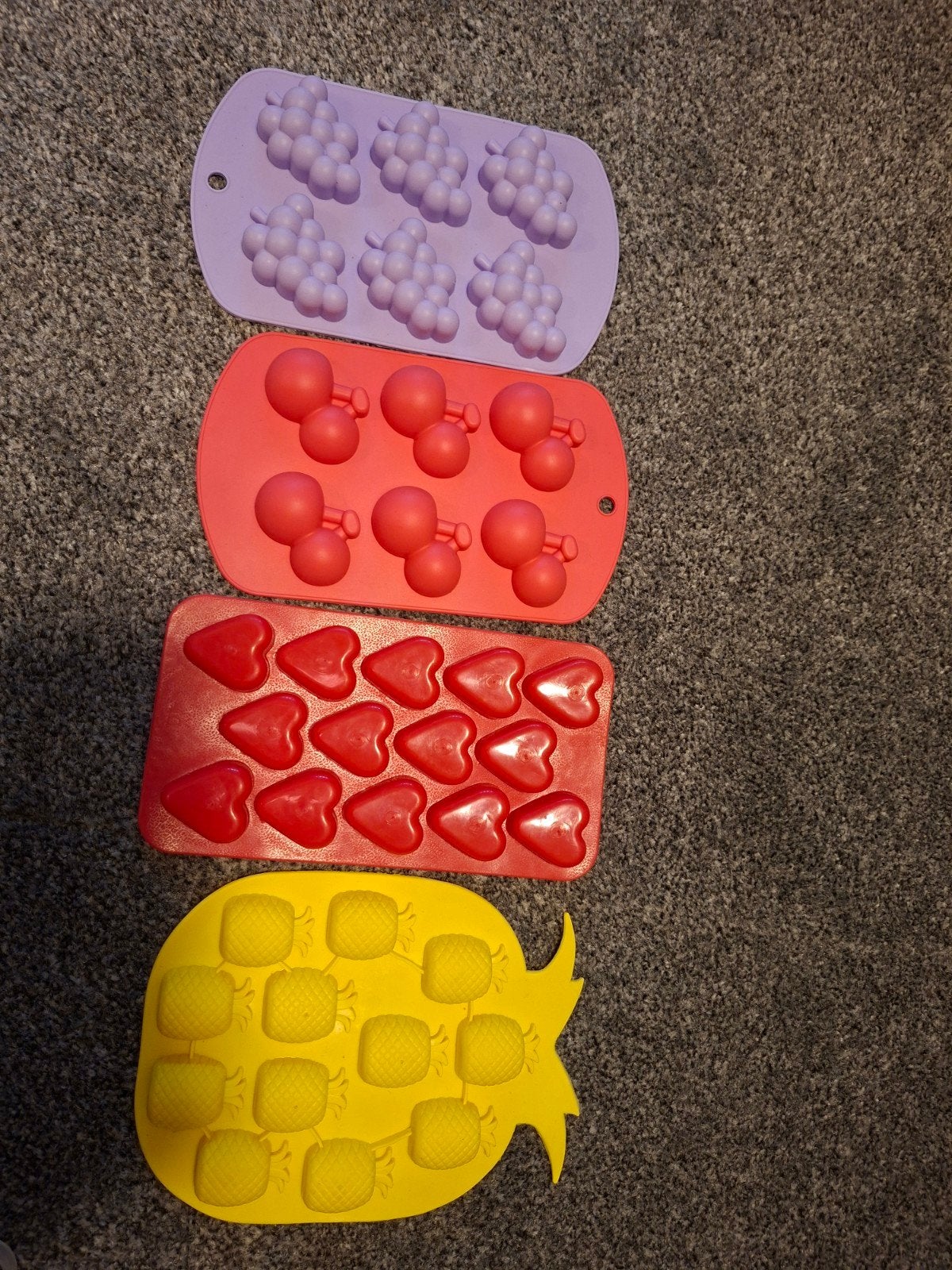 Siliconen IJsblokjesvormen - Fruit & Hartjes, Ophalen, Meerkleurig, Overige merken, Rubber/elastomeren