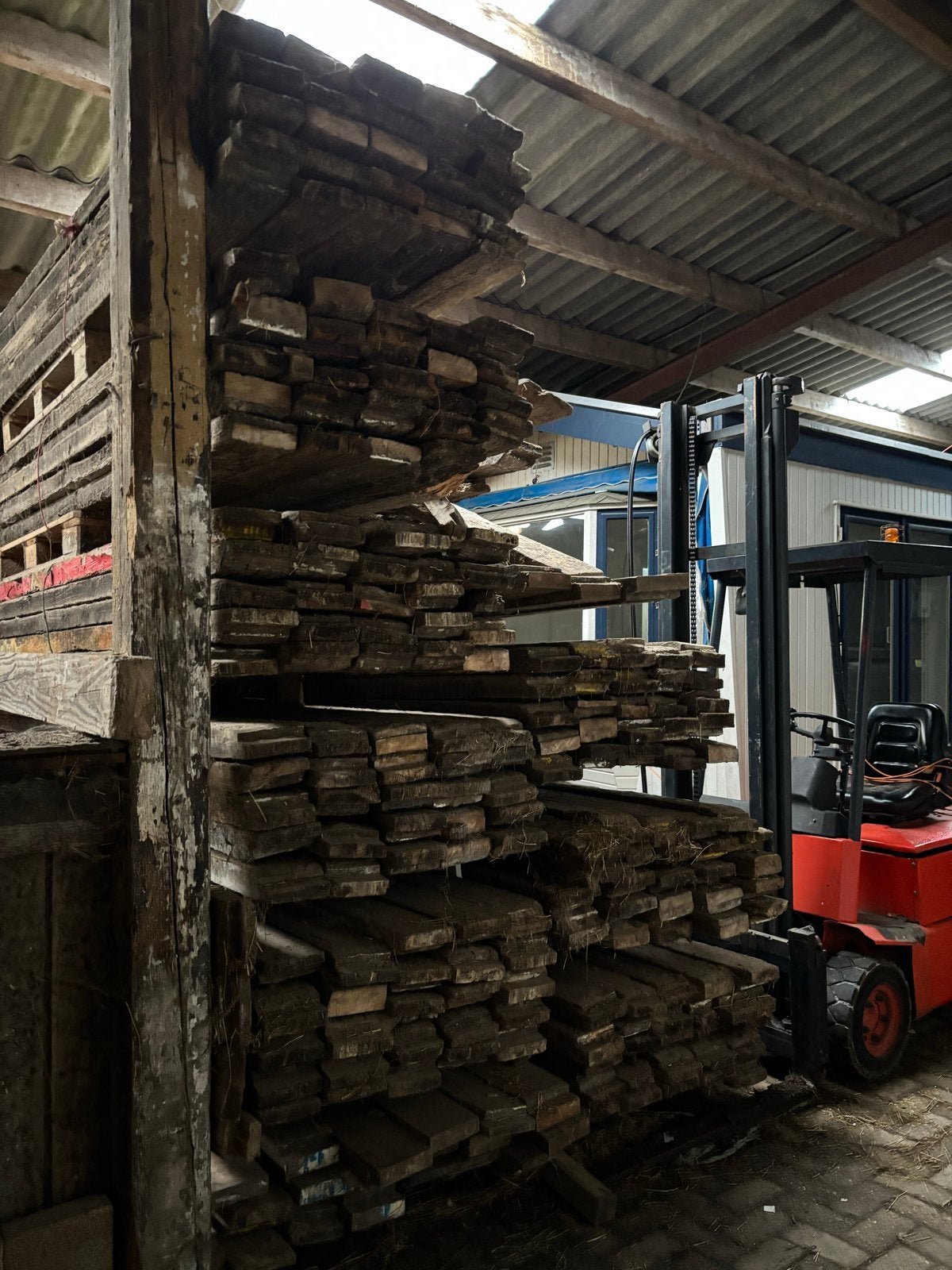 Gebruikte houten balken - Diverse afmetingen, Doe-het-zelf en Verbouw, Hout en Planken, Gebruikt, Balk, Overige houtsoorten, 300 cm of meer